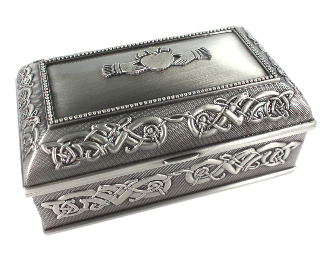 Celtic Jewelry Box Medium 5” x 2 ¾” x 2 ½” Pewter Irish Made eBay